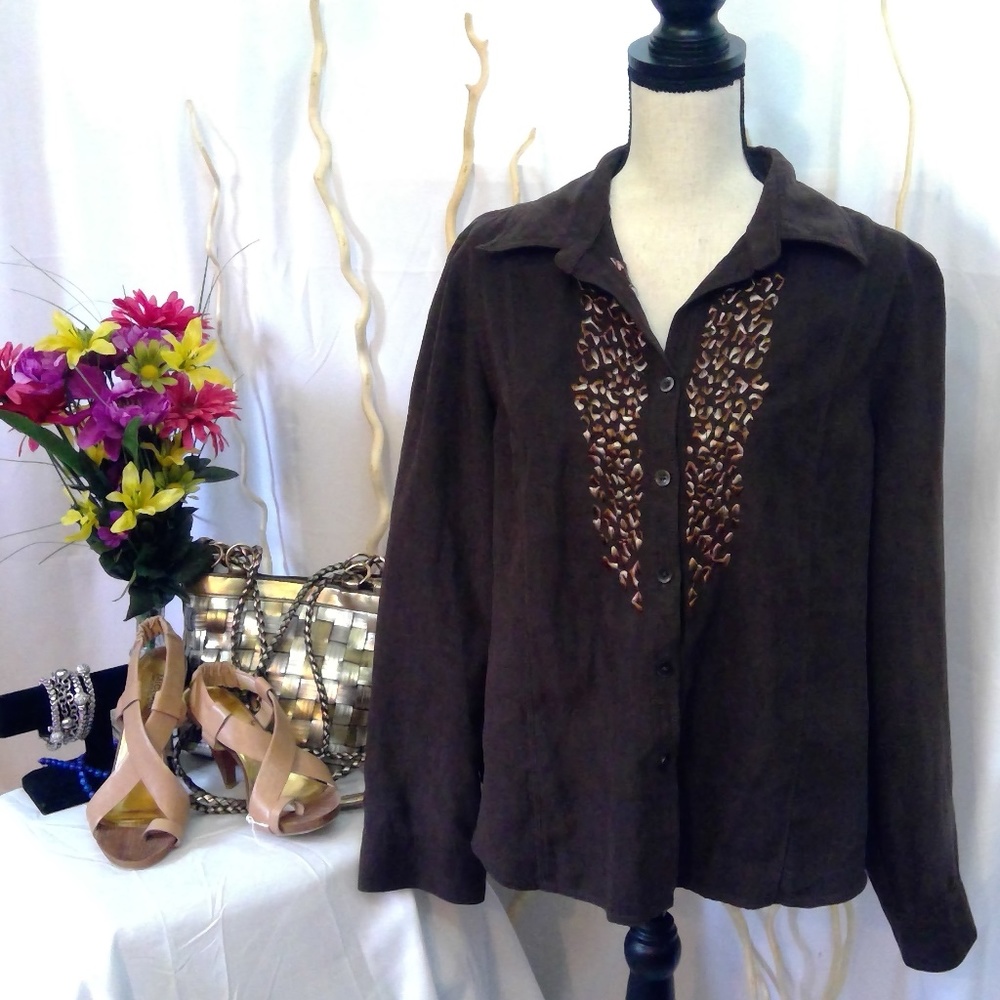Micro Suede Blouse